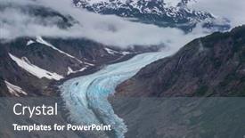  Presentation with glacier - Slides having bear-glacier-near-stewart-canada background and a ocean colored foreground