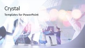  Presentation with teddy bear - PPT layouts with bear having fun with bussin background and a sky blue colored foreground