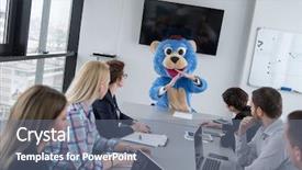  Presentation with bussines - Presentation enhanced with bear having fun with bussin background and a  colored foreground