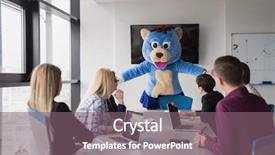  Presentation with corporate - Presentation theme enhanced with bear having fun with bussin background and a violet colored foreground