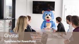  Presentation with teddy bear - PPT layouts featuring bear having fun with bussin background and a coral colored foreground