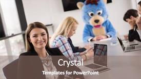  Presentation with bussines - Presentation design with bear having fun with bussin background and a  colored foreground