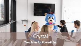  Presentation with bussines - Colorful theme enhanced with bear having fun with bussin backdrop and a  colored foreground