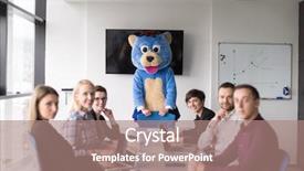  Presentation with teddy bear - Amazing slide deck having bear having fun with bussin backdrop and a  colored foreground