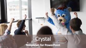  Presentation with teddy bear - PPT layouts featuring bear having fun with bussin background and a  colored foreground