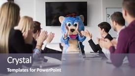  Presentation with bussines - Audience pleasing slide deck consisting of bear having fun with bussin backdrop and a  colored foreground