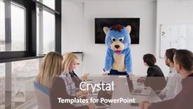 Presentation with bussines - Slides featuring bear having fun with bussin background and a gray colored foreground