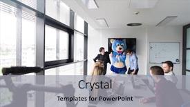  Presentation with bussines - Presentation theme having bear having fun with bussin background and a light gray colored foreground