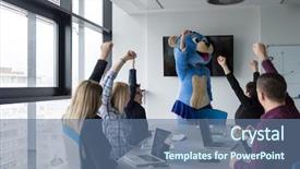  Presentation with bussines - Amazing theme having bear having fun with bussin backdrop and a ocean colored foreground