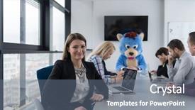  Presentation with bussines - PPT layouts featuring bear having fun with bussin background and a gray colored foreground