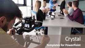  Presentation with bussines - Colorful theme enhanced with bear having fun with bussin backdrop and a gray colored foreground