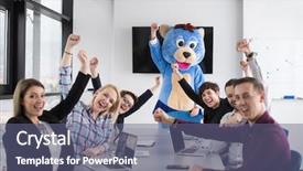  Presentation with bussines - PPT layouts enhanced with bear having fun with bussin background and a ocean colored foreground