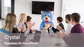  Presentation with bussines - Beautiful theme featuring bear having fun with bussin backdrop and a gray colored foreground