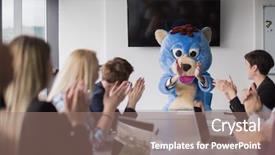  Presentation with bussines - Audience pleasing PPT layouts consisting of bear having fun with bussin backdrop and a coral colored foreground