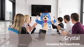  Presentation with bussines - Amazing slide deck having bear having fun with bussin backdrop and a gray colored foreground