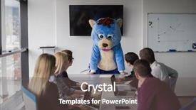  Presentation with teddy bear - Colorful slides enhanced with bear having fun with bussin backdrop and a  colored foreground