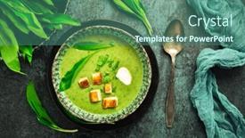  Presentation with turkey - PPT layouts enhanced with bear-leek-soup-or-ramson background and a ocean colored foreground