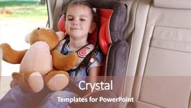  Presentation with car - Slide set enhanced with bear machine - cute little girl with teddy background and a coral colored foreground