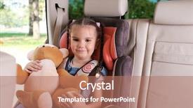  Presentation with sitting teddy bear isolated - Beautiful PPT theme featuring bear machine - cute little girl with teddy backdrop and a  colored foreground