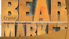  Presentation with abstract business - Slide set consisting of bear-market-isolated-word-abstract background and a gold colored foreground