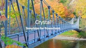  Presentation with cable stayed bridge over river - Slides having bear mountain with hudson river background and a teal colored foreground