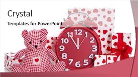  Presentation with minute - Colorful presentation theme enhanced with bear on white background - last backdrop and a white colored foreground