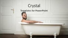  Presentation with beard - Colorful slide deck enhanced with beard having a bath backdrop and a light gray colored foreground