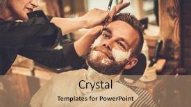  Presentation with barber shop - Amazing presentation having beard shaving in barber shop backdrop and a coral colored foreground