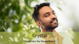  Presentation with blade - Colorful PPT theme enhanced with beard with manual razor blade backdrop and a yellow colored foreground