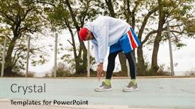  Presentation with playground - Beautiful slide deck featuring bearded-african-american-guy backdrop and a coral colored foreground