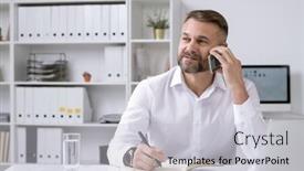  Presentation with solving - Audience pleasing PPT layouts consisting of bearded-confident-director-of-business backdrop and a light gray colored foreground
