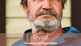  Presentation with country - Presentation theme having bearded-country-man-outdoors-portrait background and a coral colored foreground