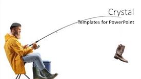  Presentation with fisherman - Slides consisting of bearded-fisherman-on-a-chair background and a white colored foreground