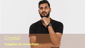  Presentation with smartwatch - Presentation theme with bearded-indian-man-with-smartwatch background and a red colored foreground