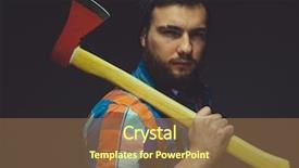  Presentation with black people - Presentation enhanced with bearded man with axe posing background and a coral colored foreground