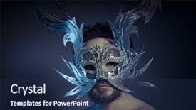  Presentation with mystery - Amazing presentation theme having bearded man with silver mask backdrop and a navy blue colored foreground