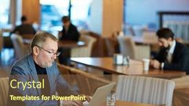  Presentation with business partner - Amazing presentation design having bearded mature entrepreneur wearing eyeglasses writing email to his business partner on modern laptop while sitting in spacious cafe waist-up portrait backdrop and a tawny brown colored foreground