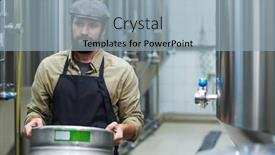  Presentation with shepherd carrying sheep on shoulder - PPT theme having bearded-microbrewery-owner-carrying-keg background and a light blue colored foreground