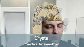  Presentation with bearing - Amazing PPT theme having bearing in his brain backdrop and a seafoam green colored foreground