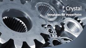  Presentation with gears - Audience pleasing presentation theme consisting of bearings and bolts in bluish backdrop and a gray colored foreground