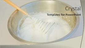  Presentation with acai berry smoothie bowl - Presentation design having beaten egg whites in the bowl background and a mint green colored foreground