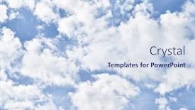  Presentation with sunny sky - Presentation theme with beatiful-blue-sky-with-clouds background and a sky blue colored foreground