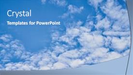  Presentation with sunny sky - PPT layouts with beatiful-blue-sky-with-clouds background and a teal colored foreground