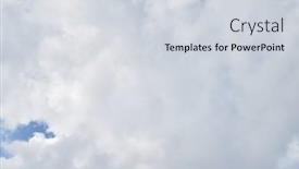  Presentation with sunny sky - PPT theme featuring beatiful-blue-sky-with-clouds background and a sky blue colored foreground