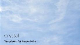  Presentation with sunny sky - Presentation theme consisting of beatiful-blue-sky-with-clouds background and a light blue colored foreground