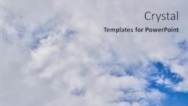  Presentation with sunny sky - Presentation theme having beatiful-blue-sky-with-clouds background and a light gray colored foreground