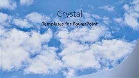  Presentation with sunny sky - Presentation design enhanced with beatiful-blue-sky-with-clouds background and a light blue colored foreground