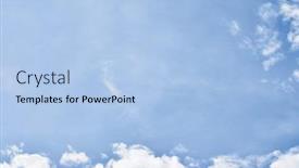  Presentation with sunny sky - Presentation theme consisting of beatiful-blue-sky-with-clouds background and a light blue colored foreground