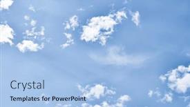  Presentation with sunny sky - PPT theme featuring beatiful-blue-sky-with-clouds background and a light blue colored foreground