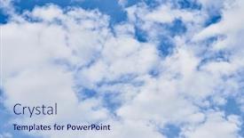  Presentation with sunny sky - Presentation theme enhanced with beatiful-blue-sky-with-clouds background and a light blue colored foreground